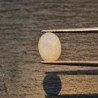 Opale Etiope 'Welo' Naturale Forma Ovale Piatto Cabochon Liscio Fatto a Mano 6,5X8,5X4,5mm 1,20 Carati 1pz