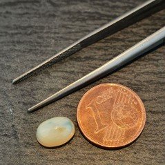 Opale Etiope 'Welo' Naturale Forma Ovale Piatto Cabochon Liscio Fatto a Mano 9X6,40X5mm 1.45 Carati 1pz