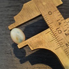Opale Etiope 'Welo' Naturale Forma Ovale Piatto Cabochon Liscio Fatto a Mano 9X6,40X5mm 1.45 Carati 1pz