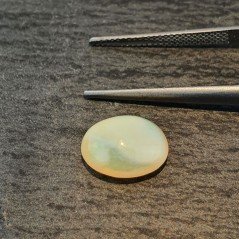 Opale Etiope 'Welo' Naturale Forma Ovale Piatto Cabochon Liscio Fatto a Mano 11X9X5,40mm 2,35 Carati 1pz