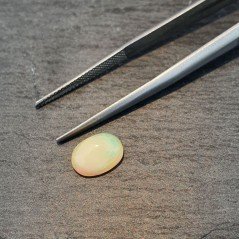 Opale Etiope 'Welo' Naturale Forma Ovale Piatto Cabochon Liscio Fatto a Mano 9X7X3,4mm 1.10 Carati 1pz