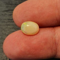 Opale Etiope 'Welo' Naturale Forma Ovale Piatto Cabochon Liscio Fatto a Mano 9X7X3,4mm 1.10 Carati 1pz