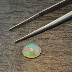 Opale Etiope 'Welo' Naturale Forma Ovale Piatto Cabochon Liscio Fatto a Mano 10X8X4mm 1.65 Carati 1pz
