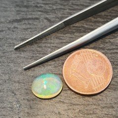 Opale Etiope 'Welo' Naturale Forma Ovale Piatto Cabochon Liscio Fatto a Mano 10X8X4mm 1.65 Carati 1pz