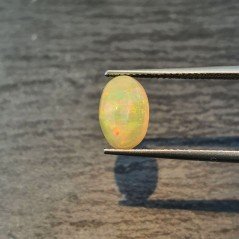 Opale Etiope 'Welo' Naturale Forma Ovale Piatto Cabochon Liscio Fatto a Mano 10X7X5,40mm 1.75 Carati 1pz