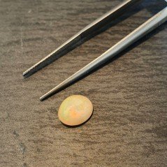 Opale Etiope 'Welo' Naturale Forma Ovale Piatto Cabochon Liscio Fatto a Mano 10X8X5,60mm 1.90 Carati 1pz