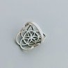 Anello Di Argento 925 Lavorato a Mano Filigrana Forma Chakra Stile Etnico - Misura 18