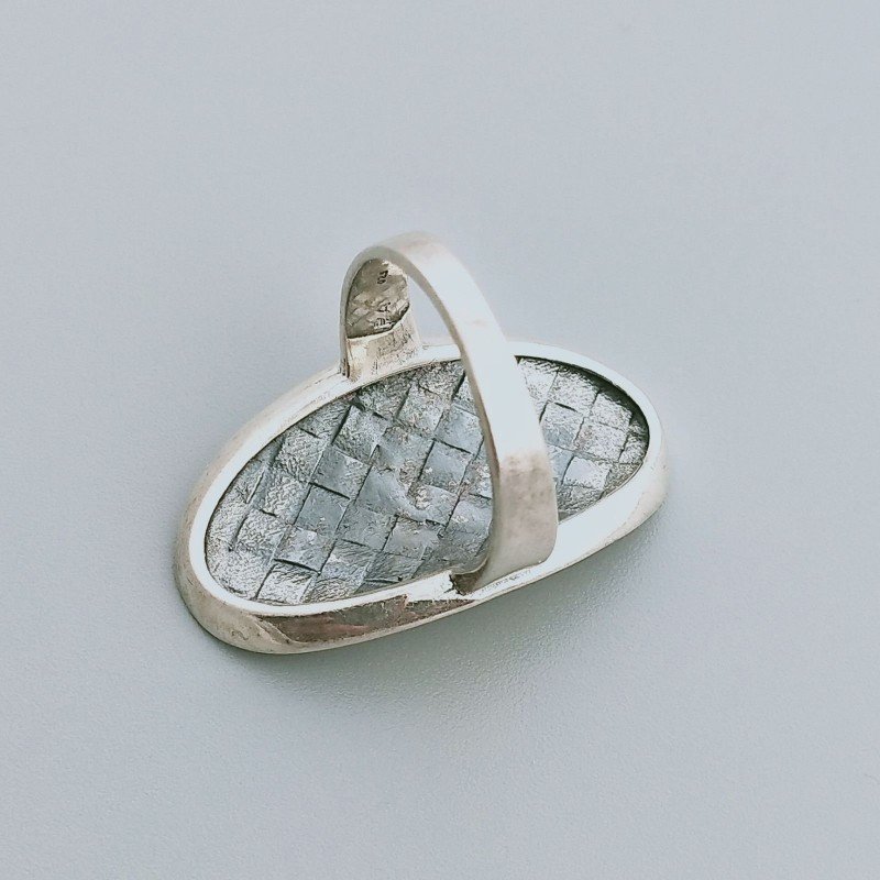 Anello Di Argento 925 Liscio Lavorato a Mano Stile Etnico - Misura 17