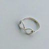 Anello Di Argento 925 Lavorato a Mano Forma Infinito Stile Etnico - Misura 20