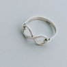 Anello Di Argento 925 Lavorato a Mano Forma Infinito Stile Etnico - Misura 20