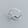 Anello Di Argento 925 Lavorato a Mano Forma Infinito Stile Etnico - Misura 20