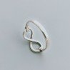 Anello Di Argento 925 Lavorato a Mano Forma Infinito Stile Etnico - Misura 20