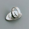 Anello Di Argento 925 Lavorato a Mano Filigrana Forma Regina Stile Etnico - Misura 18