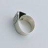 Anello Di Argento 925 Lavorato a Mano Filigrana Forma Piramide Stile Etnico - Misura 17
