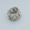 Anello Di Argento 925 Lavorato a Mano Forma Catena - Misura 19