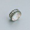 Anello Di Argento 925 Liscio Lavorato a Mano Fedina Stile Etnico - Misura 17