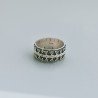 Anello Di Argento 925 Liscio Lavorato a Mano Fedina Stile Etnico - Misura 17