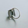 Anello Di Argento 925 Lavorato a Mano con Onice Nera Cabochon - Misura 18