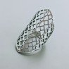 Anello Di Argento 925 Liscio Lavorato a Mano Filigrana - Misura 17