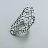 Anello Di Argento 925 Liscio Lavorato a Mano Filigrana - Misura 17
