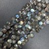 Labradorite Naturale Perline Forma Cuore Piatto Sfaccettato a Mano Foro Laterale 08-12mm