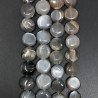 Pietra Di Luna Grigia Marrone Tondo Piatto Liscio A Mano 06mm-12mm