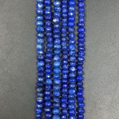 Lapis Lazuli Naturale in Perline Forma Rondelle Sfaccettato a Mano Foro Passante 05-06mm