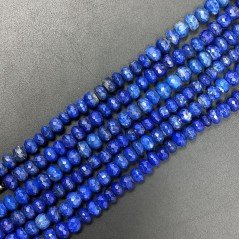 Lapis Lazuli Naturale in Perline Forma Rondelle Sfaccettato a Mano Foro Passante 05-06mm