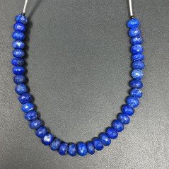 Lapis Lazuli Naturale in Perline Forma Rondelle Sfaccettato a Mano Foro Passante 05-06mm