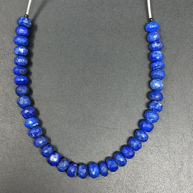 Lapis Lazuli Naturale in Perline Forma Rondelle Sfaccettato a Mano Foro Passante 05-06mm