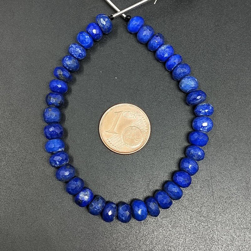 Lapis Lazuli Naturale in Perline Forma Rondelle Sfaccettato a Mano Foro Passante 05-06mm