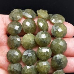 Peridoto (Olivina) Tondo Piatto Sfaccettato A Mano 12mm-14mm