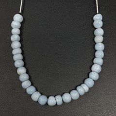 Opale Grigio Blu Naturale Tondo Liscio A Mano 06mm-10mm