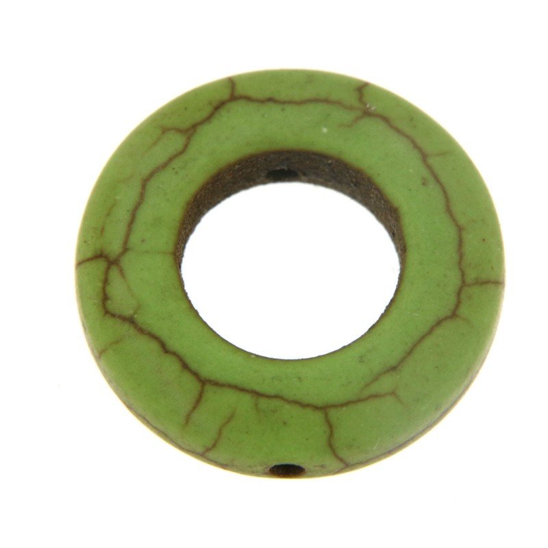 Aulite forma cerchio forato 19mm verde 1pz