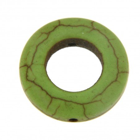 Aulite forma cerchio forato 19mm verde 1pz