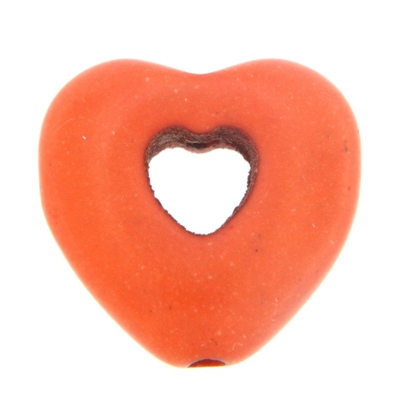 Aulite Forma Cuore Forato 14X15mm-Arancione 1pz