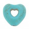 Aulite Forma Cuore Forato 14X15mm-Turchese 1pz