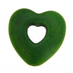 Aulite Forma Cuore Forato 24mm-Verde 1pz