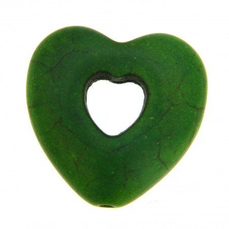 Aulite Forma Cuore Forato 24mm-Verde 1pz