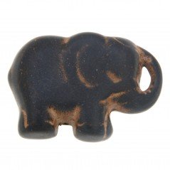 Aulite Forma Elefante Piatto 24X34mm-Grigio Nero 1pz