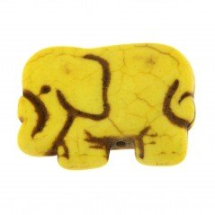 Aulite Forma Elefante Piatto 42X32mm-Giallo 1pz