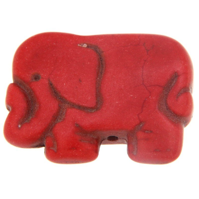 Aulite Forma Elefante Piatto 42X32mm-Rosso 1pz