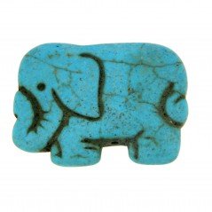 Aulite Forma Elefante Piatto 42X32mm-Turchese 1pz