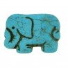 Aulite Forma Elefante Piatto 42X32mm-Turchese 1pz