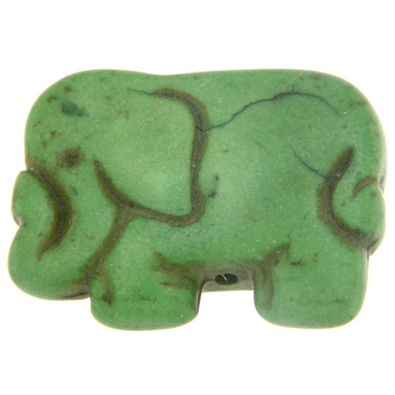 Aulite Forma Elefante Piatto 42X32mm-Verde 1pz Aulite Forma Elefante Piatto 42X32mm-Verde 1pz