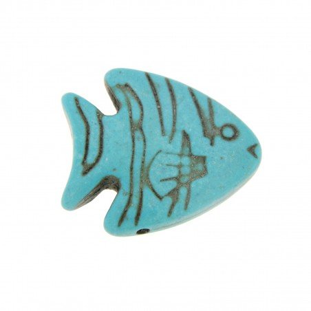 Aulite Forma Pesce Piatto 22X25mm-Turchese 1pz