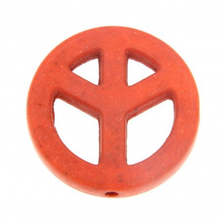 Aulite Forma Simbolo Della Pace 20mm-Arancione 1pz