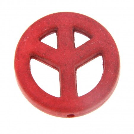 Aulite Forma Simbolo Della Pace 20mm-Rosso 1pz