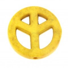 Aulite Forma Simbolo Della Pace 25mm-Giallo 1pz