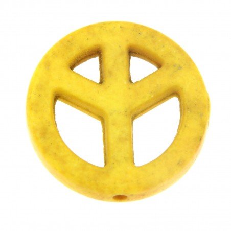 Aulite Forma Simbolo Della Pace 25mm-Giallo 1pz